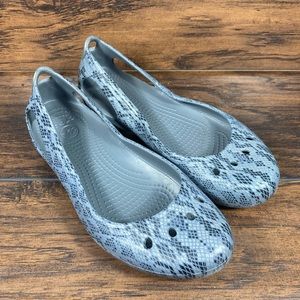 Crocs Kadee Flats Snakeskin SZ 8